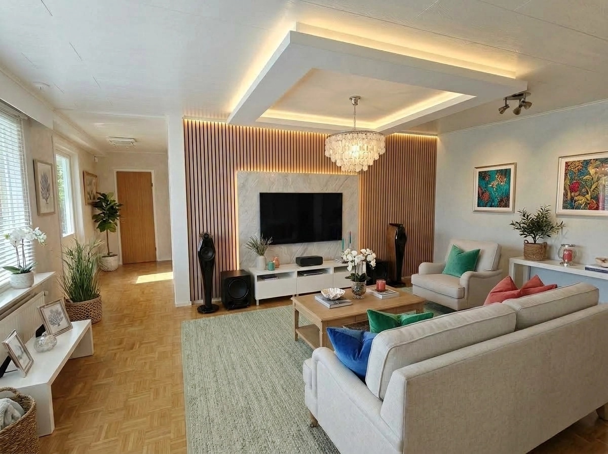 Interior design in Coastal / Hamptons style — Living Room by GenRoom AI