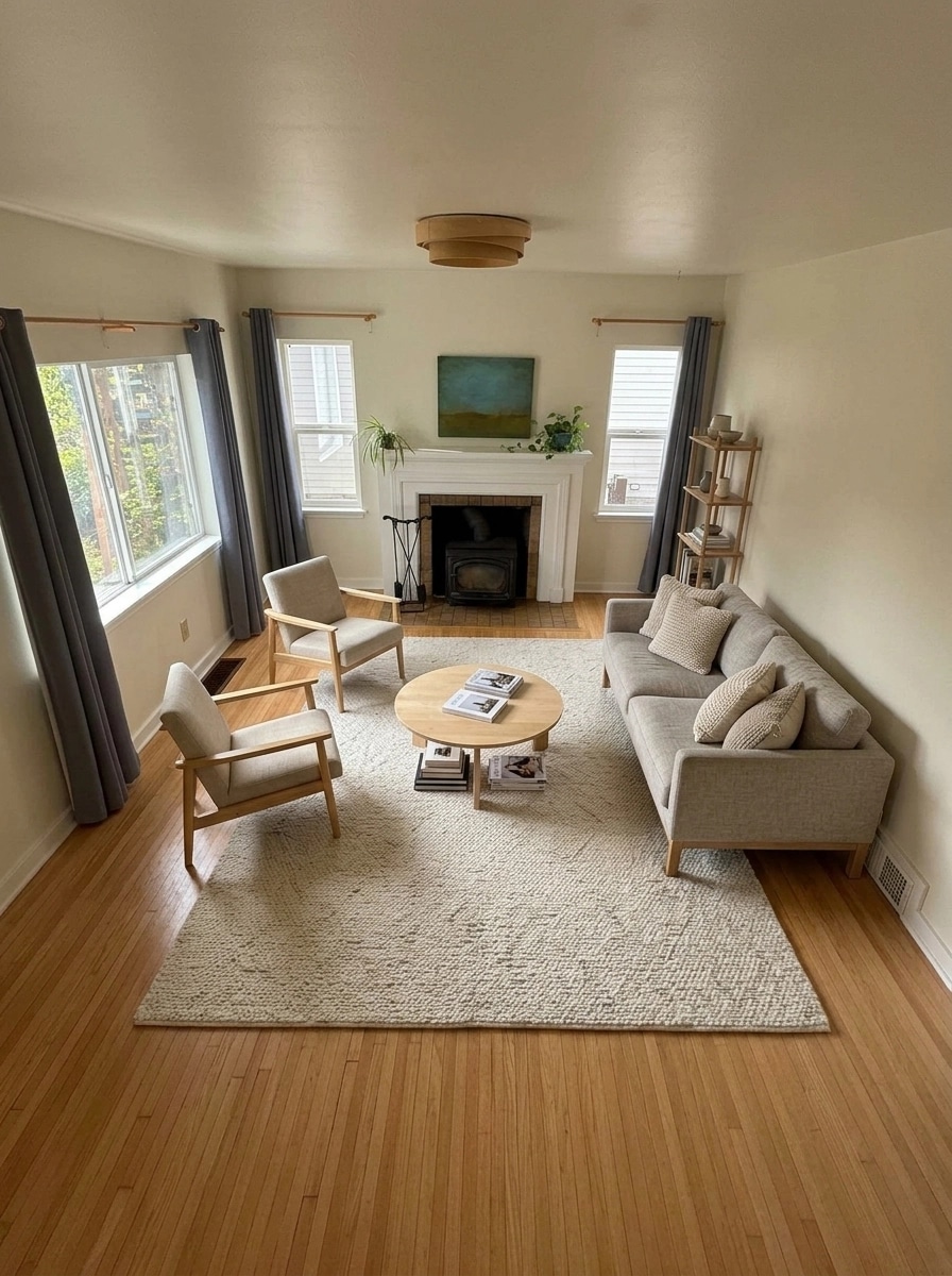 Interior design in Scandinavian style — Living Room by GenRoom AI
