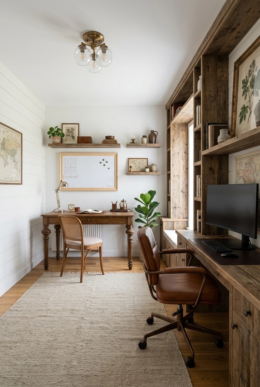 Interior design in Modern Farmhouse style — Office by GenRoom AI