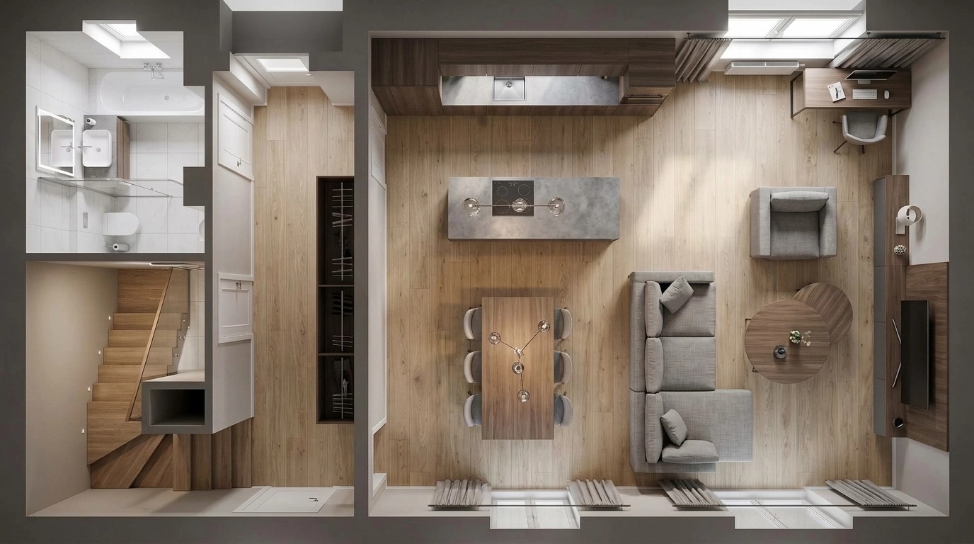 Interior design in Contemporary style — Living Room by GenRoom AI
