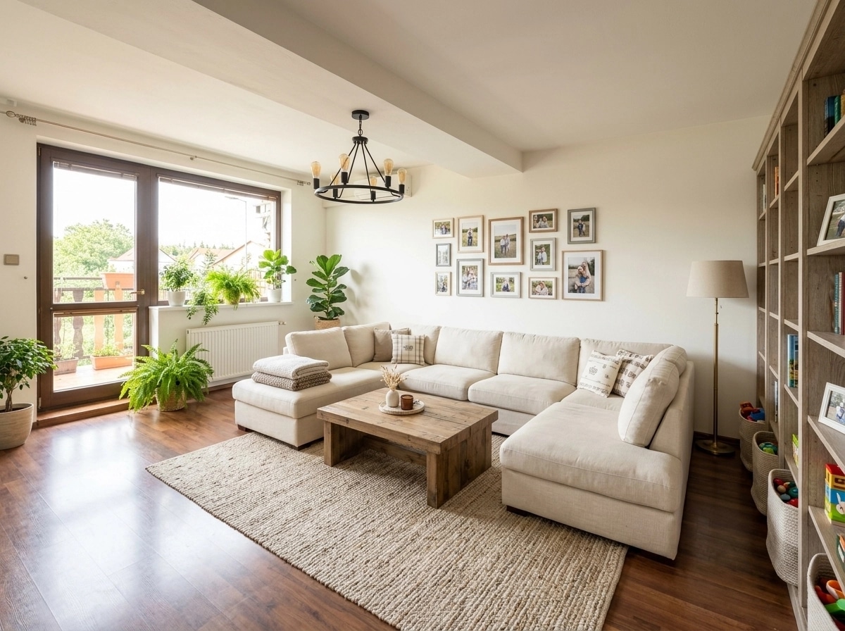 Modern Farmhouse Living Room design — interior photo by GenRoom AI