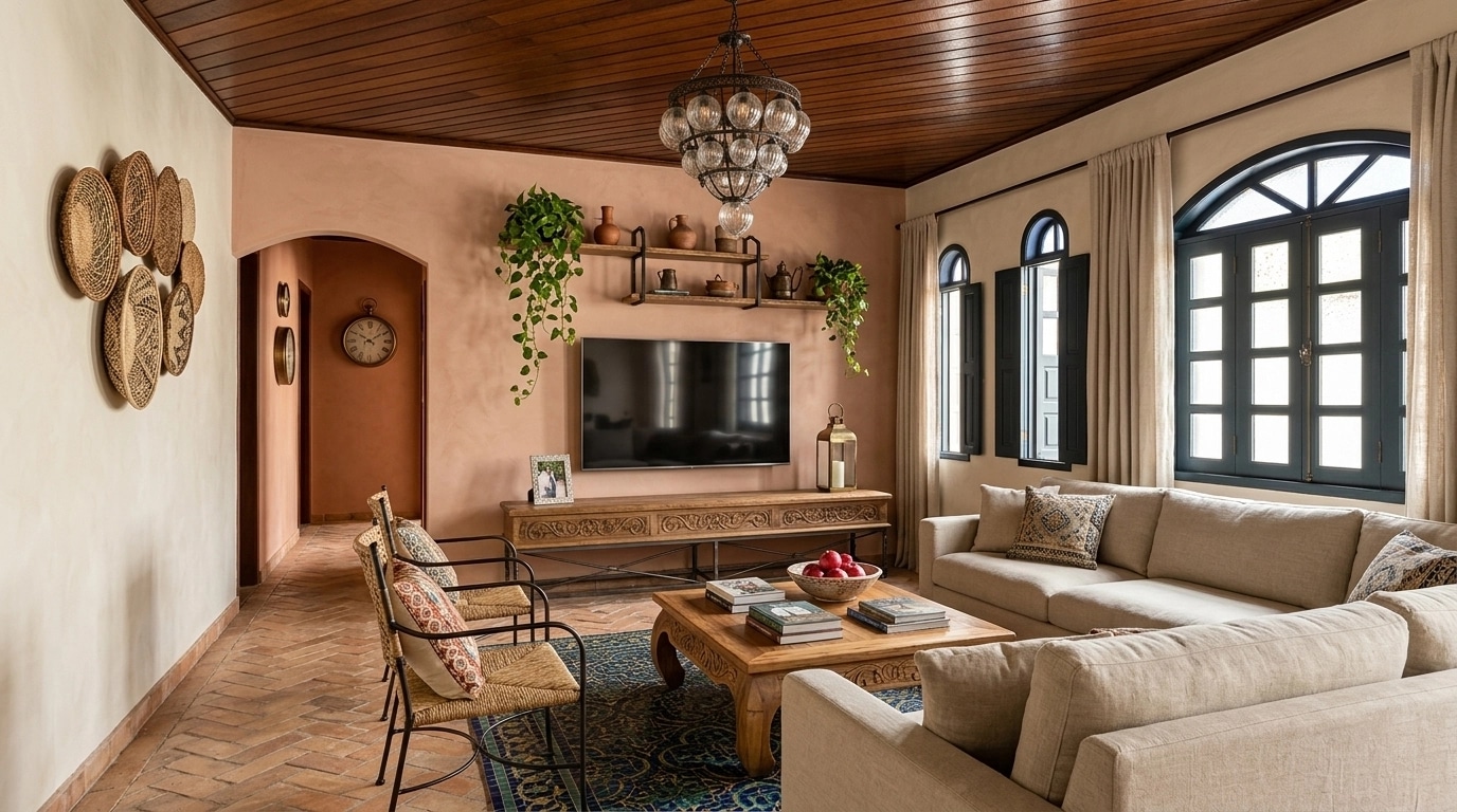 Diseño de interiores en estilo Mediterranean — Salón por GenRoom AI