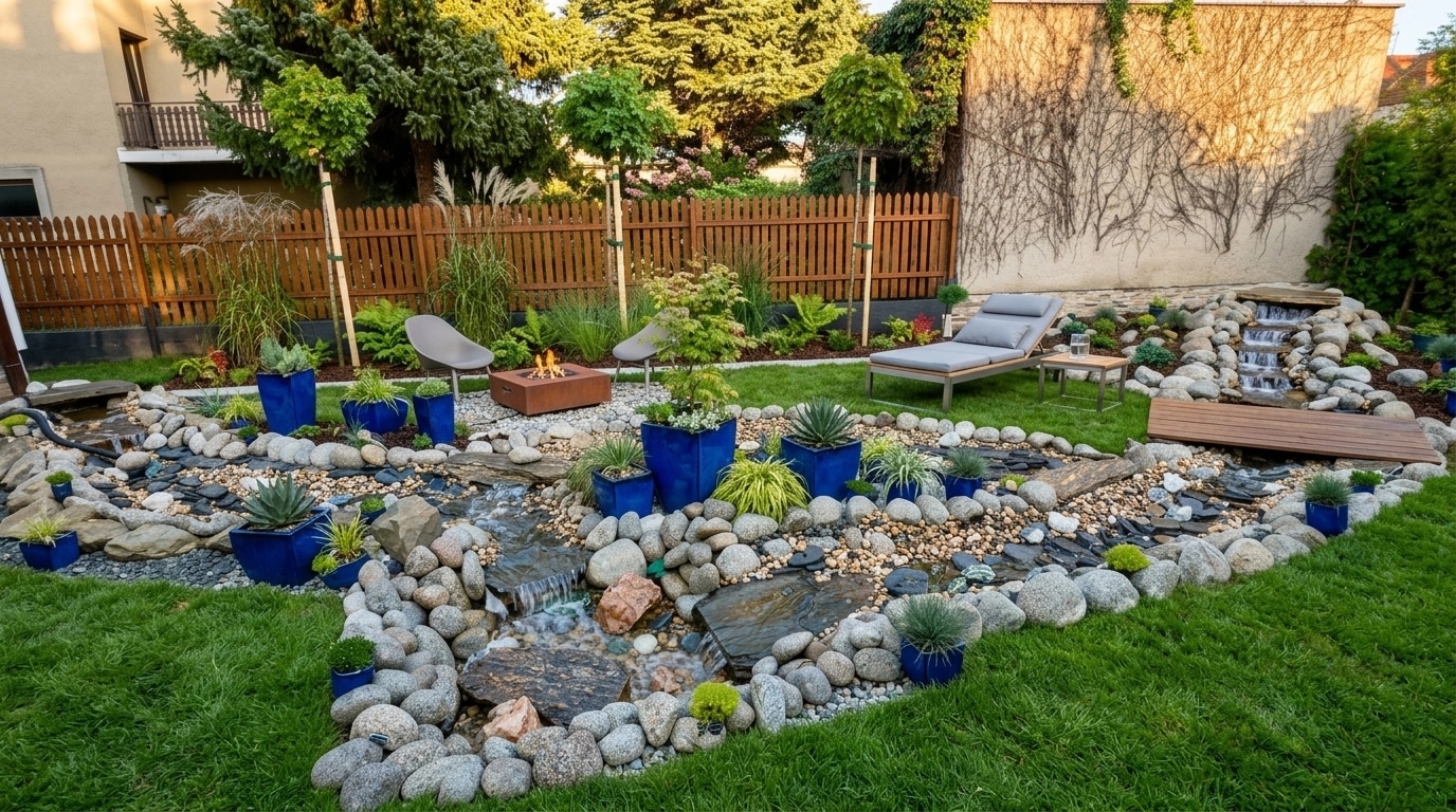 Landscape design in Contemporary Yard style — Yard by GenRoom AI