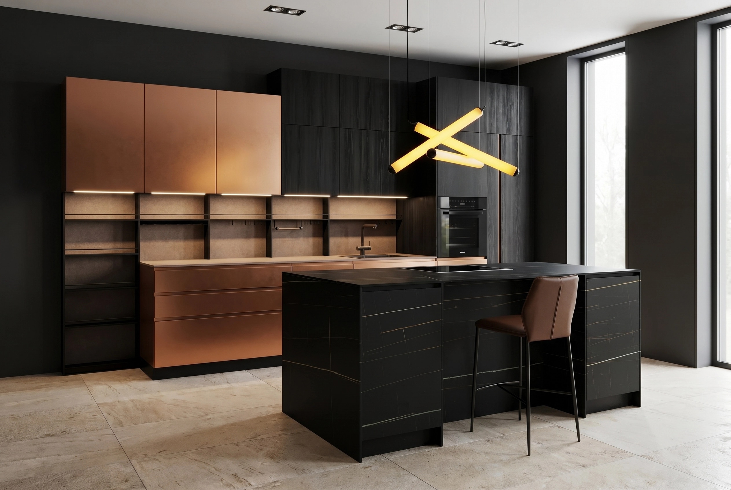 Kitchen interior in Contemporary style — photo by GenRoom AI