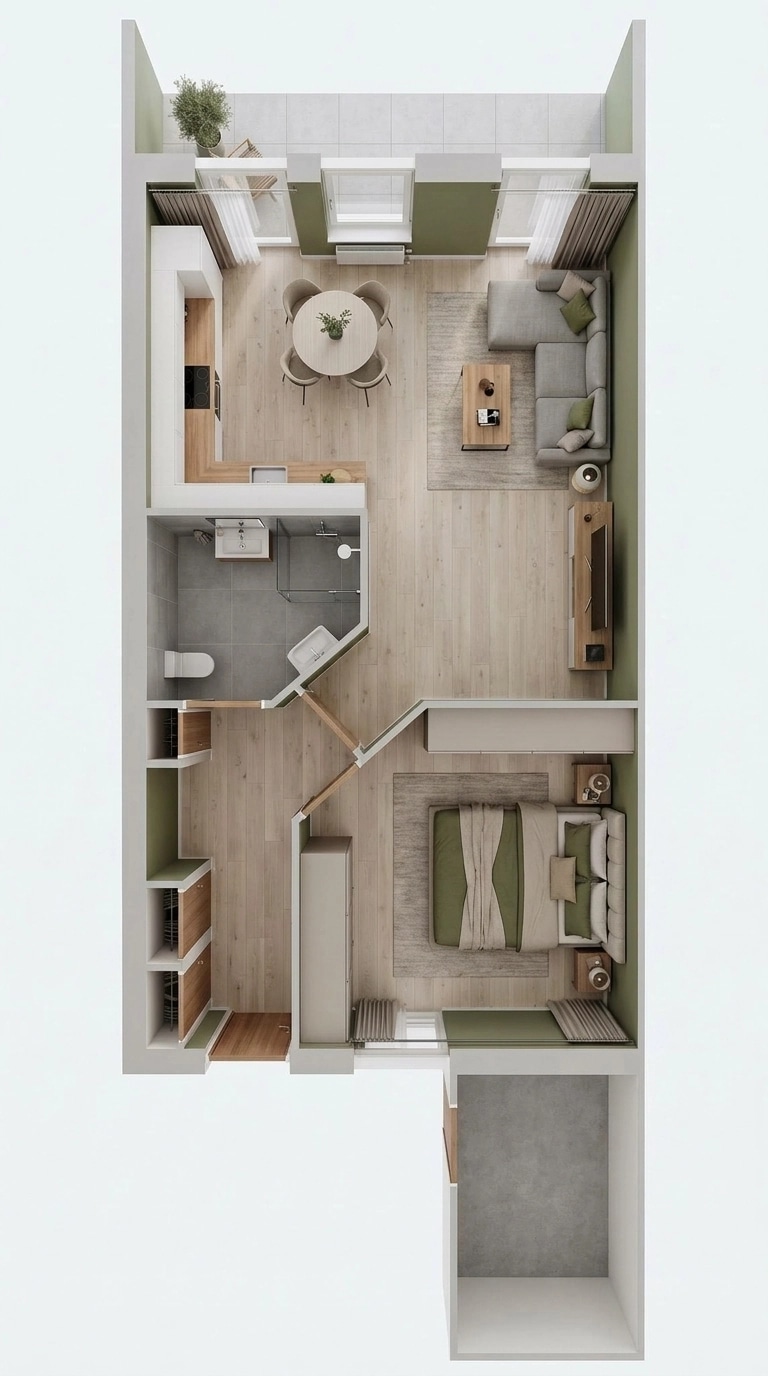 Interior design in Contemporary style — Living Room by GenRoom AI