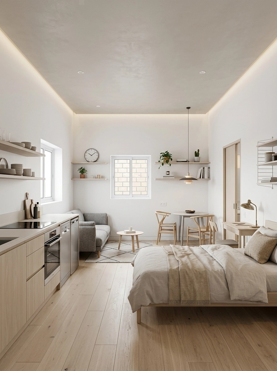 Interior design in Scandinavian style — studio by GenRoom AI