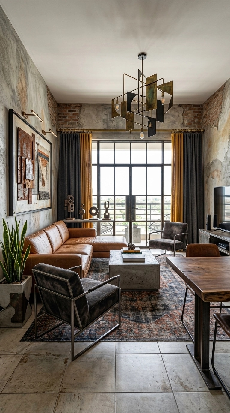 Interior design in Loft / Industrial style — Living Room by GenRoom AI