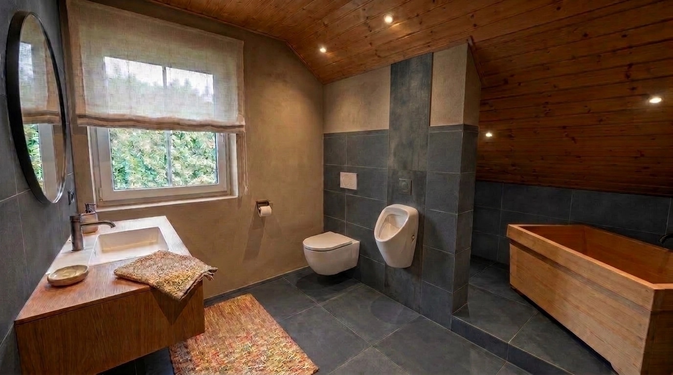 Japandi Bathroom design — interior photo by GenRoom AI