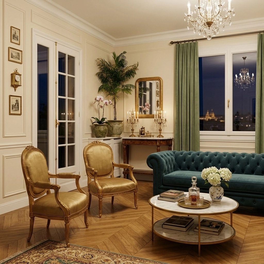 Interior design in French Parisian style — Living Room by GenRoom AI