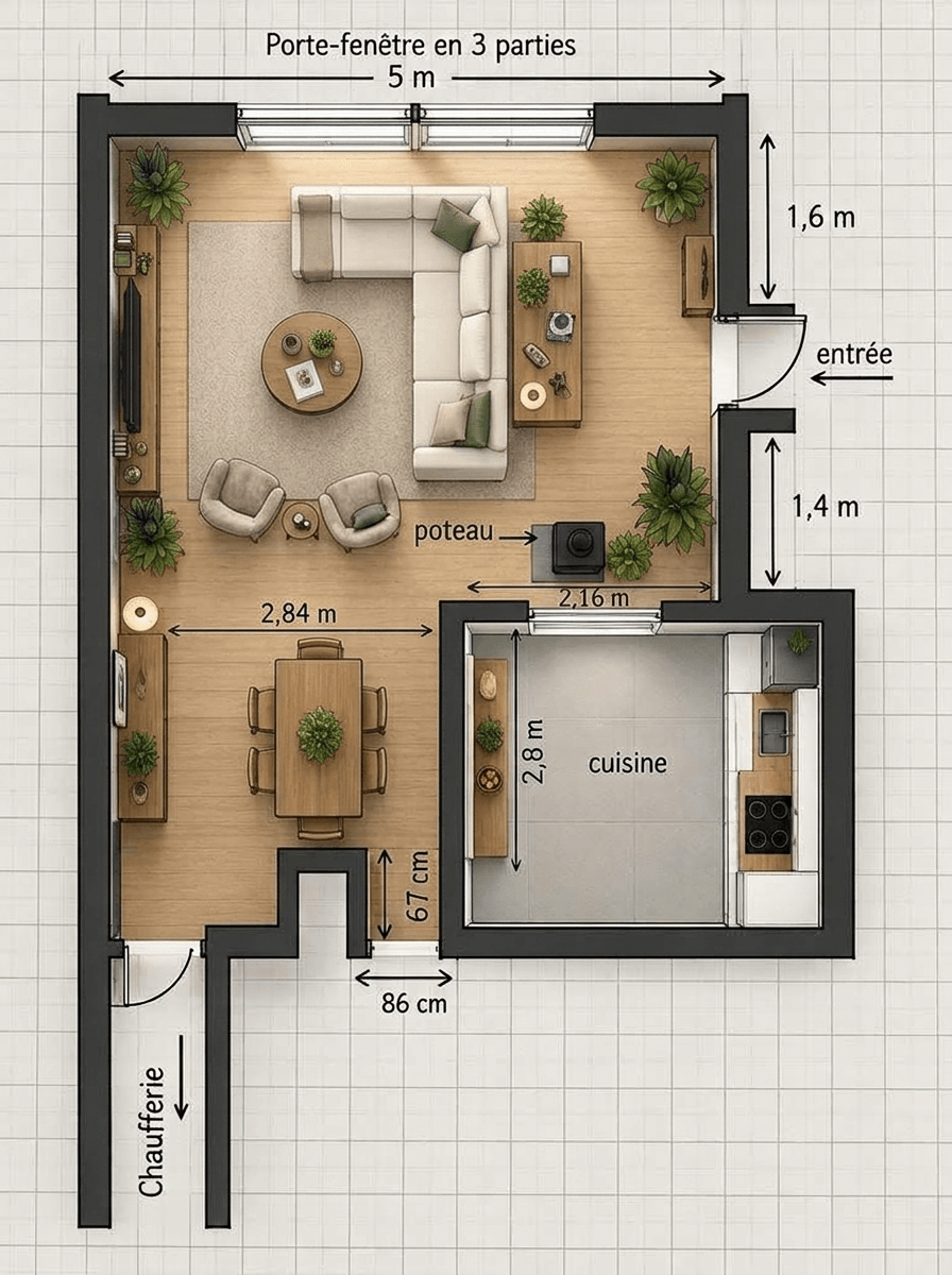 Interior design in Contemporary style — Living Room by GenRoom AI