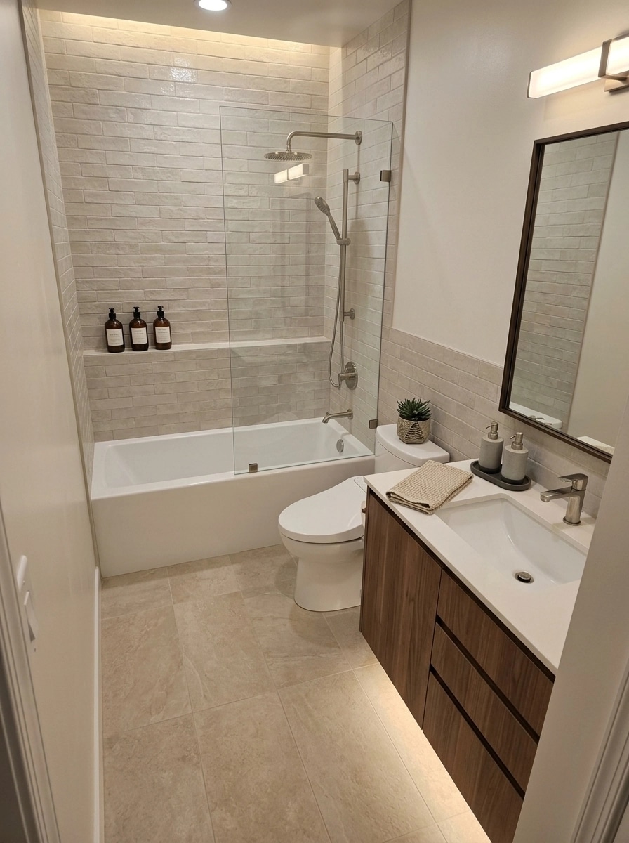 Bathroom interior in Contemporary style — photo by GenRoom AI