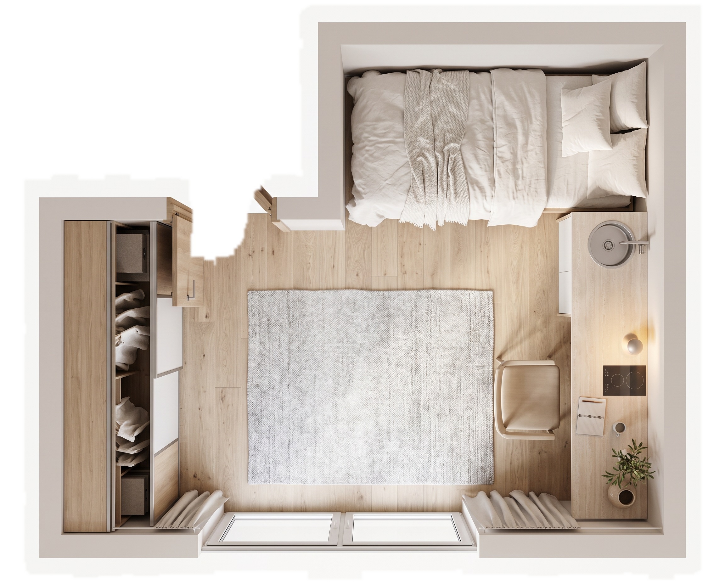 Interior design in Scandinavian style — Living Room by GenRoom AI