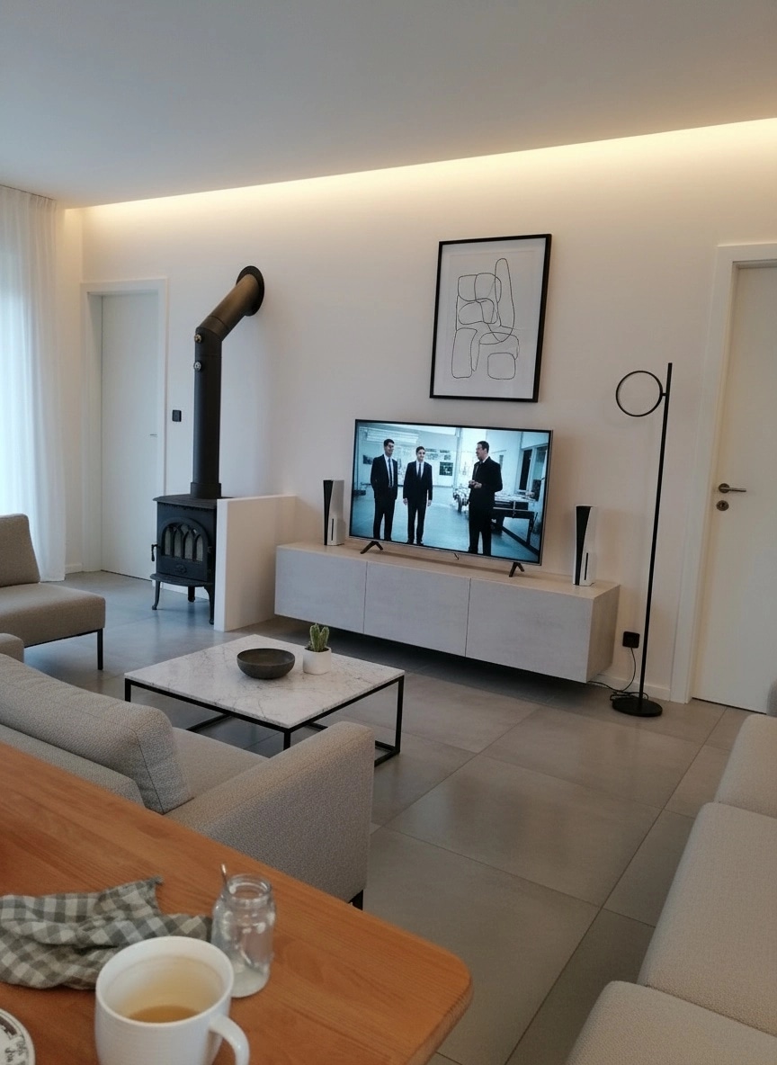 Minimalism Living Room design — interior photo by GenRoom AI