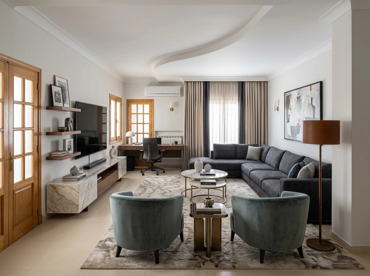 Interior design in Contemporary style — Living Room by GenRoom AI