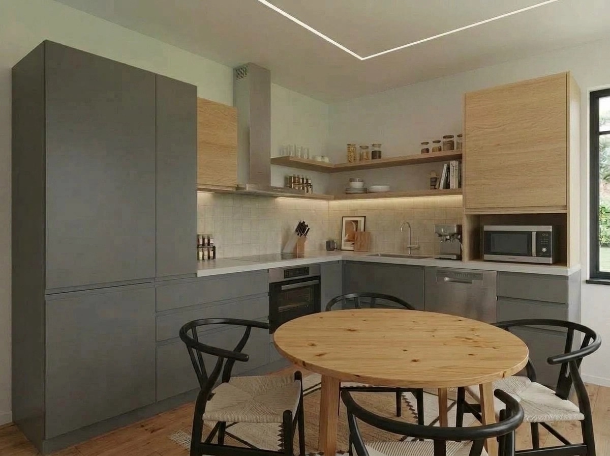 Interior design in Bauhaus style — Kitchen by GenRoom AI