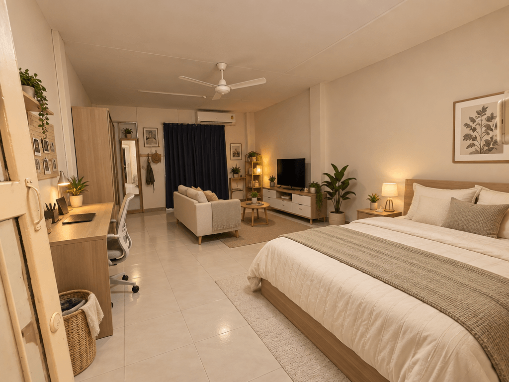 Minimalism Bedroom design — interior photo by GenRoom AI