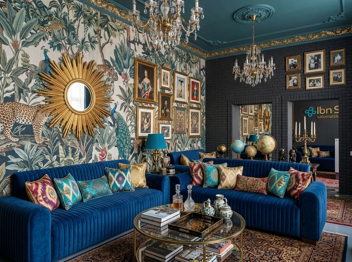 Maximalist Living Room design — interior photo by GenRoom AI