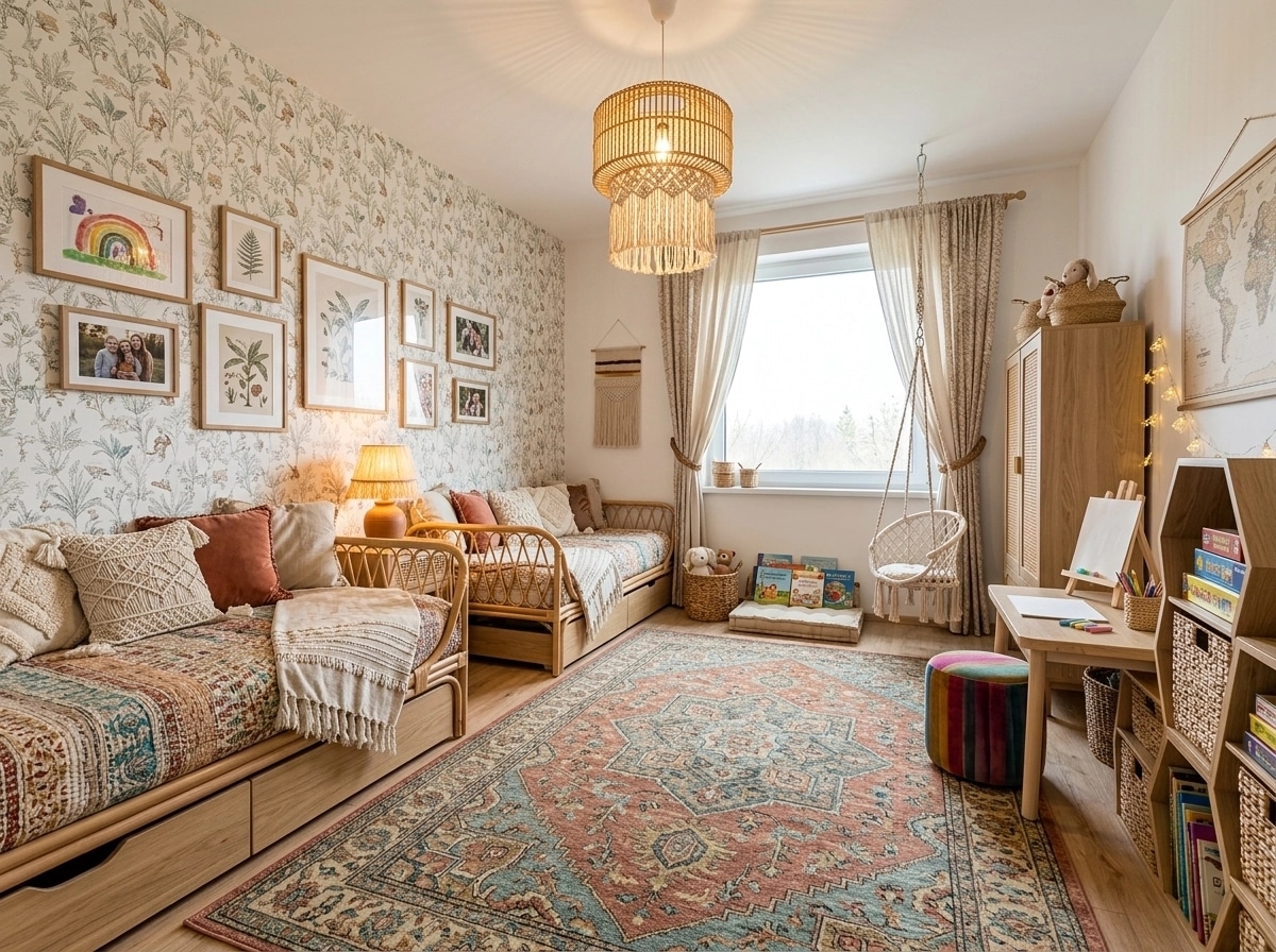 Bohemian Habitación Infantil design — interior photo by GenRoom AI