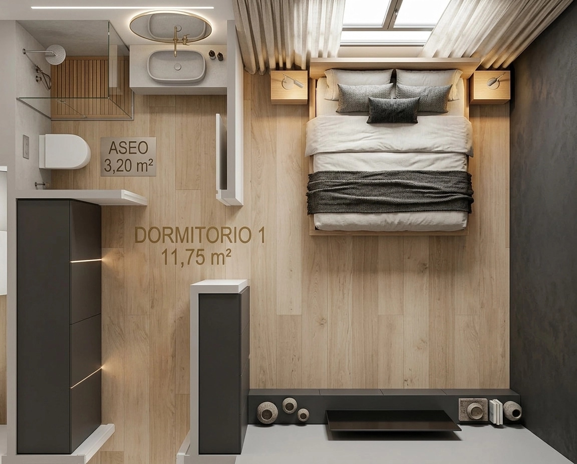 Minimalism Bedroom design — interior photo by GenRoom AI
