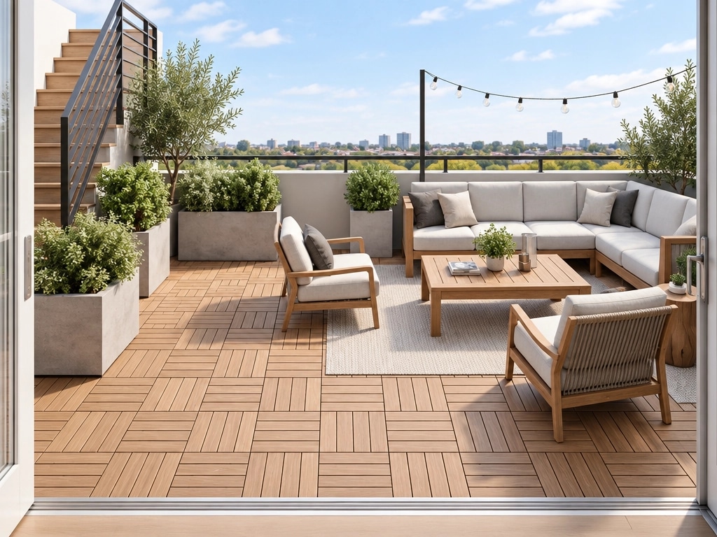 Interior design in Contemporary style — terrace by GenRoom AI
