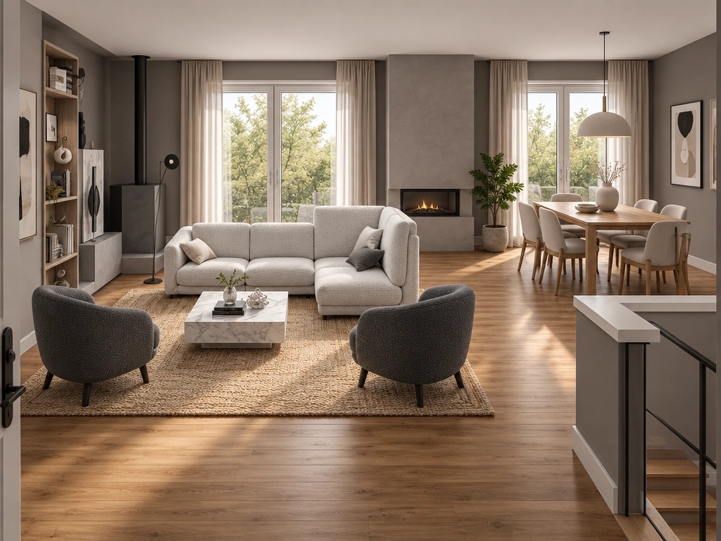 Interior design in Contemporary style — Living Room by GenRoom AI