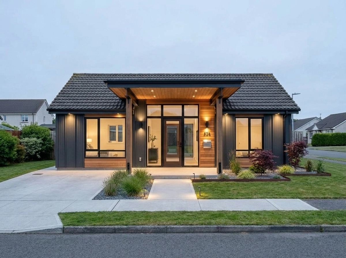 Cephe tasarımı Barnhouse Facade stili — Cephe GenRoom AI