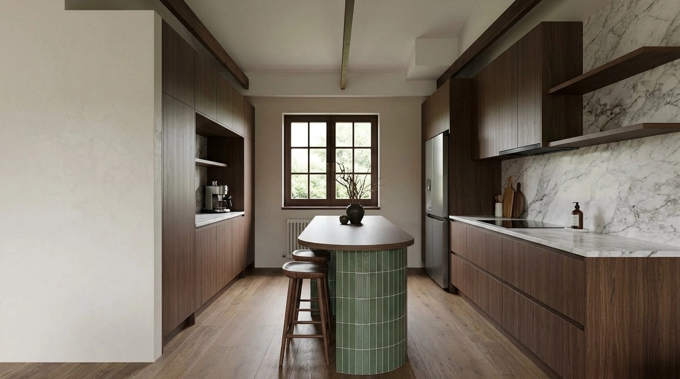 Kitchen interior in no_style style — photo by GenRoom AI