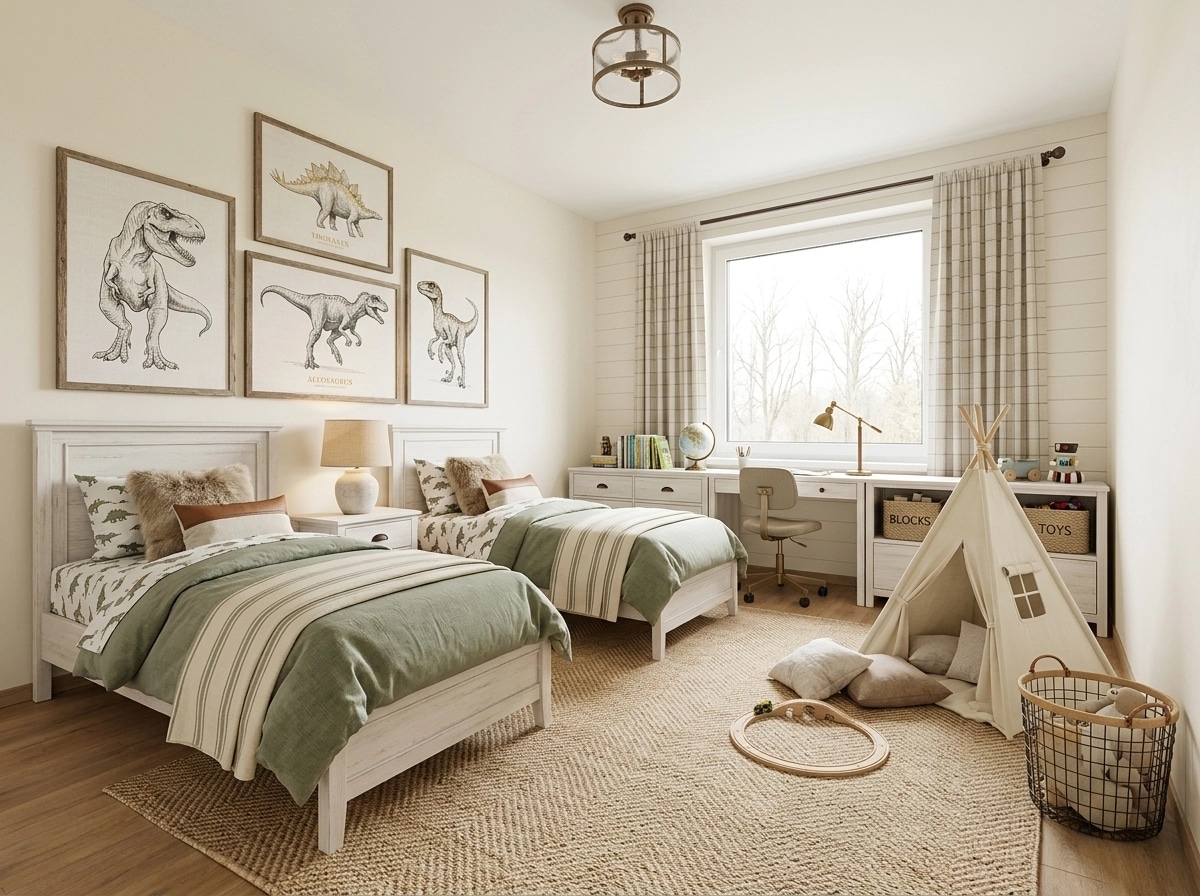 Modern Farmhouse Kids Room design — interior photo by GenRoom AI