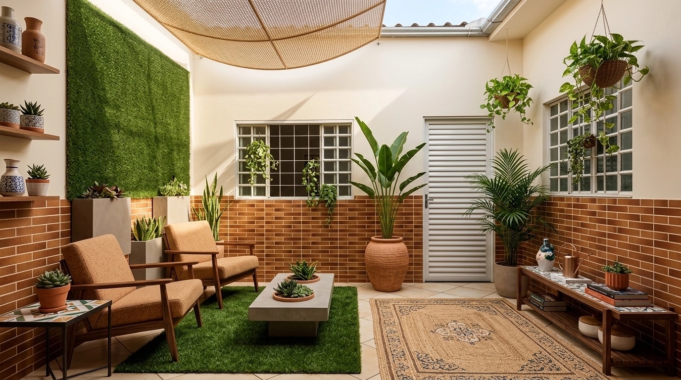 Interior design in Portuguese Modern style — terrace by GenRoom AI