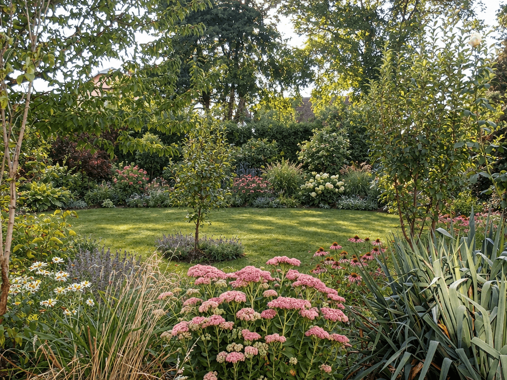 Yard design in Country Rustic Garden style — photo by GenRoom AI