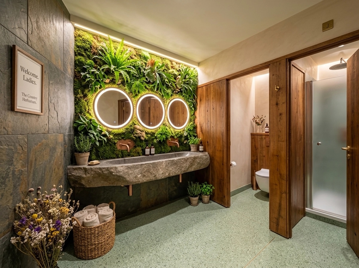 Biophilic Bathroom design — interior photo by GenRoom AI