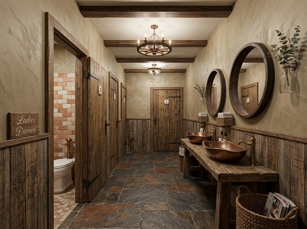 Interior design in Rustic style — Bathroom by GenRoom AI