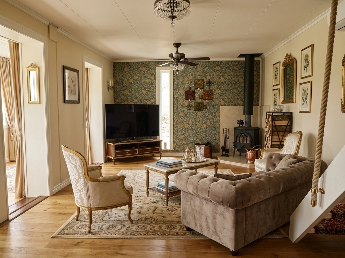Interior design in Neoclassic style — Living Room by GenRoom AI