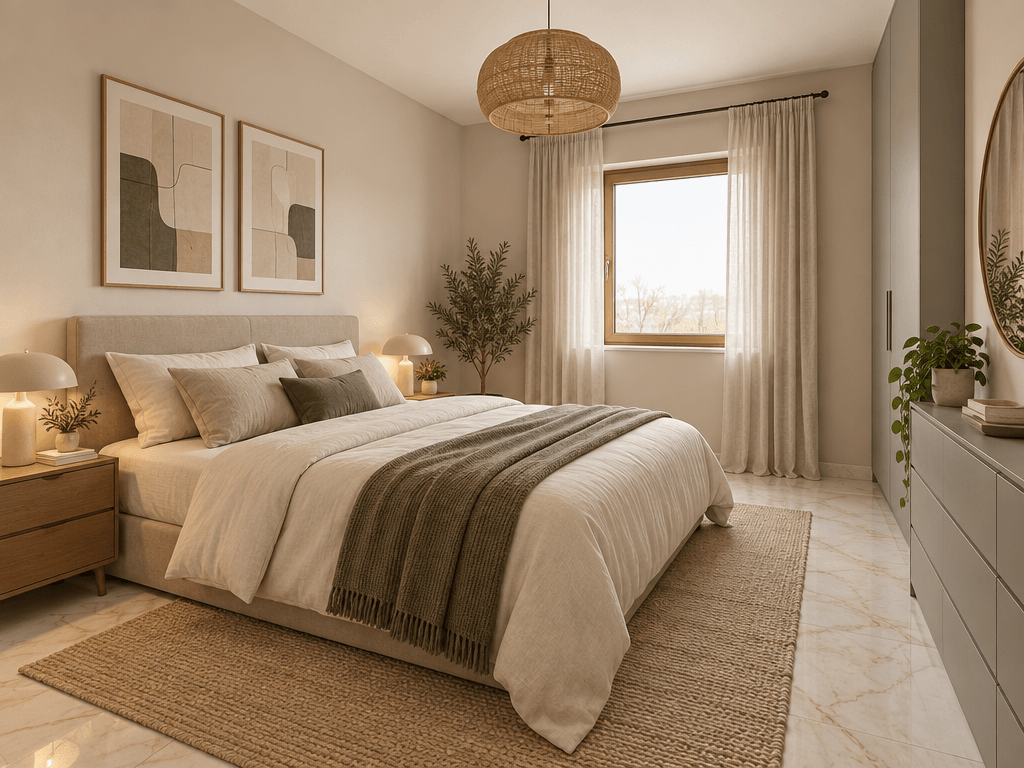 Scandinavian Bedroom design — interior photo by GenRoom AI