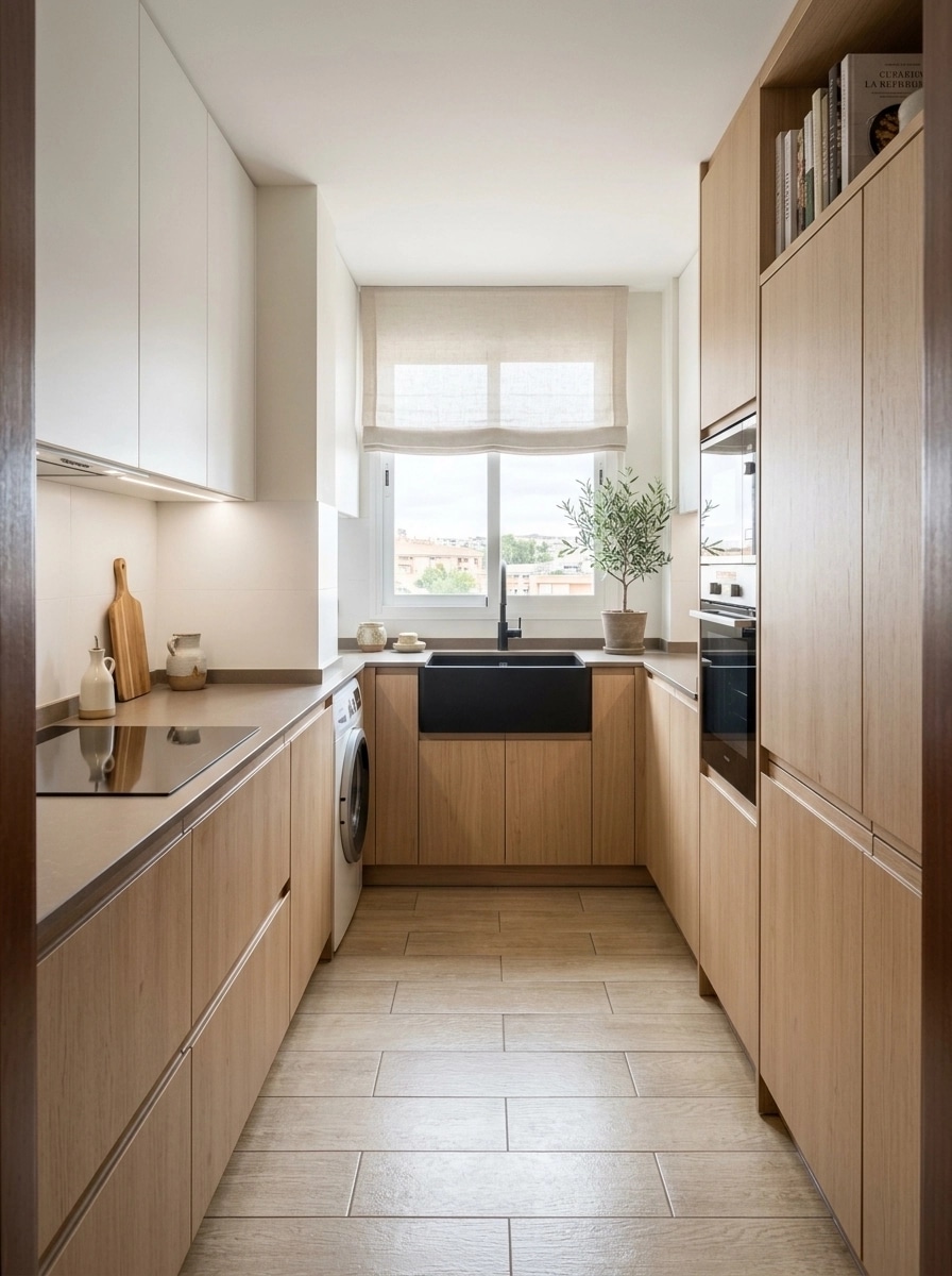 Kitchen interior in Scandinavian style — photo by GenRoom AI