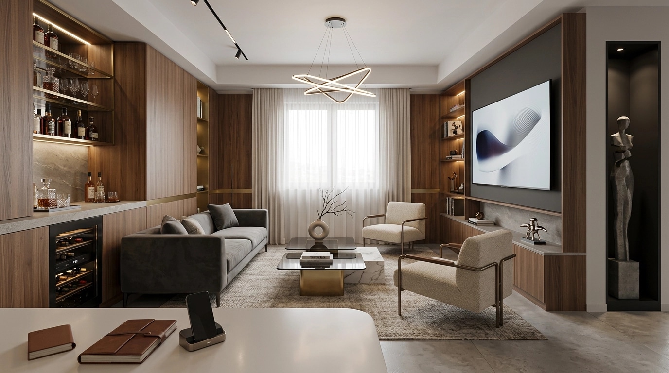 Interior design in Contemporary style — Living Room by GenRoom AI