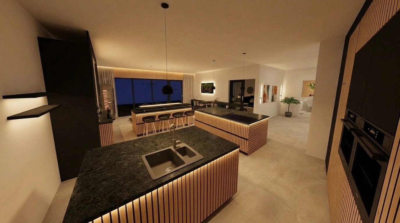 Kitchen interior in no_style style — photo by GenRoom AI