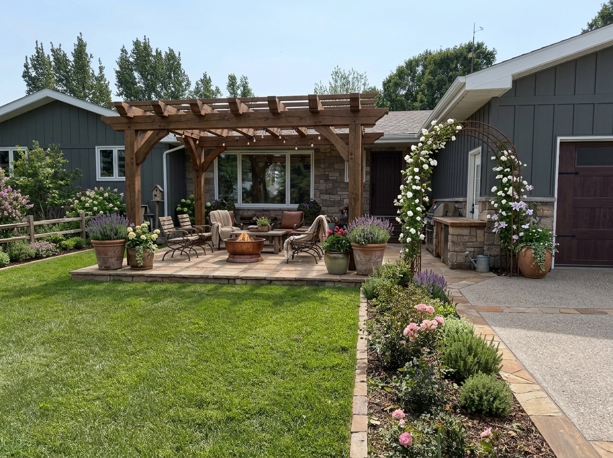 Country Rustic Garden Yard design — yard photo by GenRoom AI