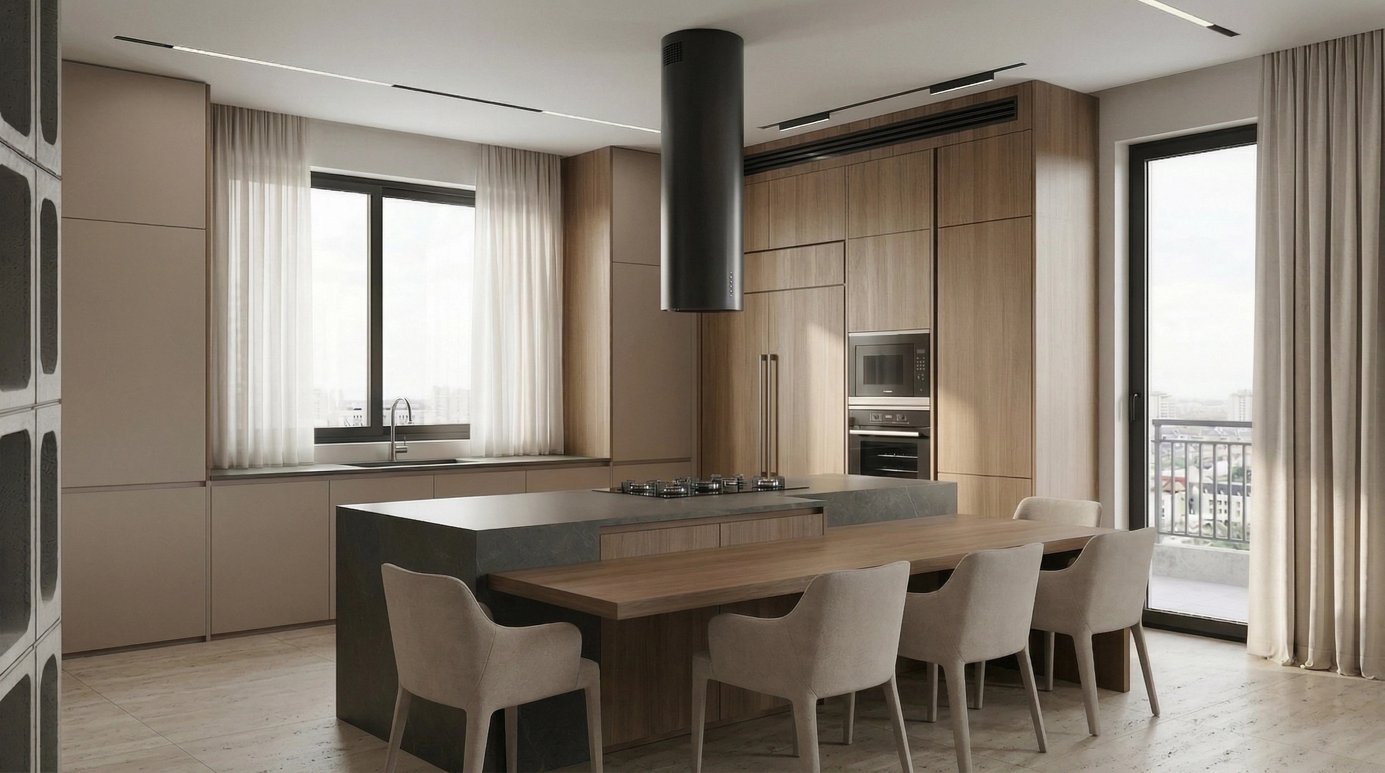 Minimalism Kitchen design — interior photo by GenRoom AI