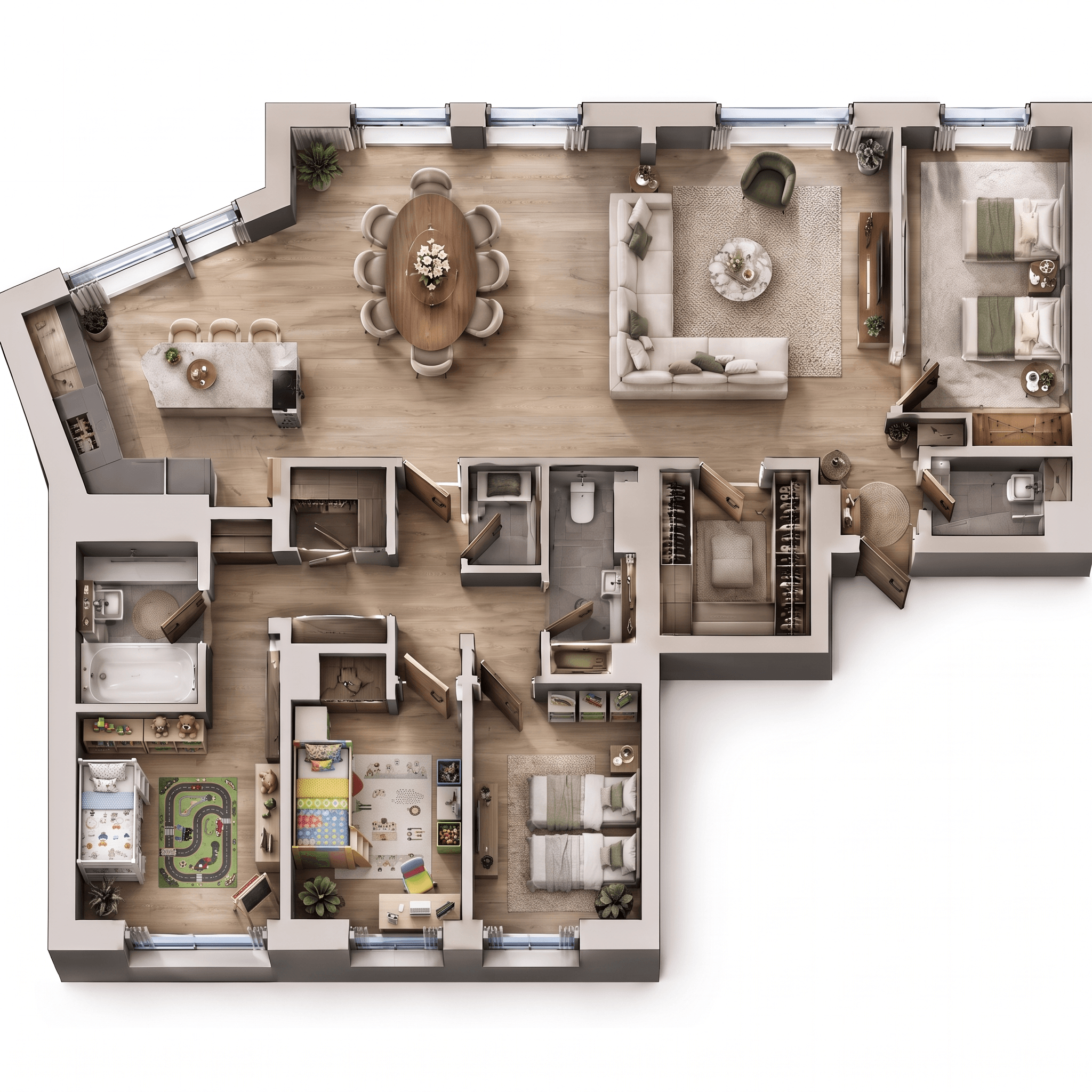 Interior design in Contemporary style — Living Room by GenRoom AI