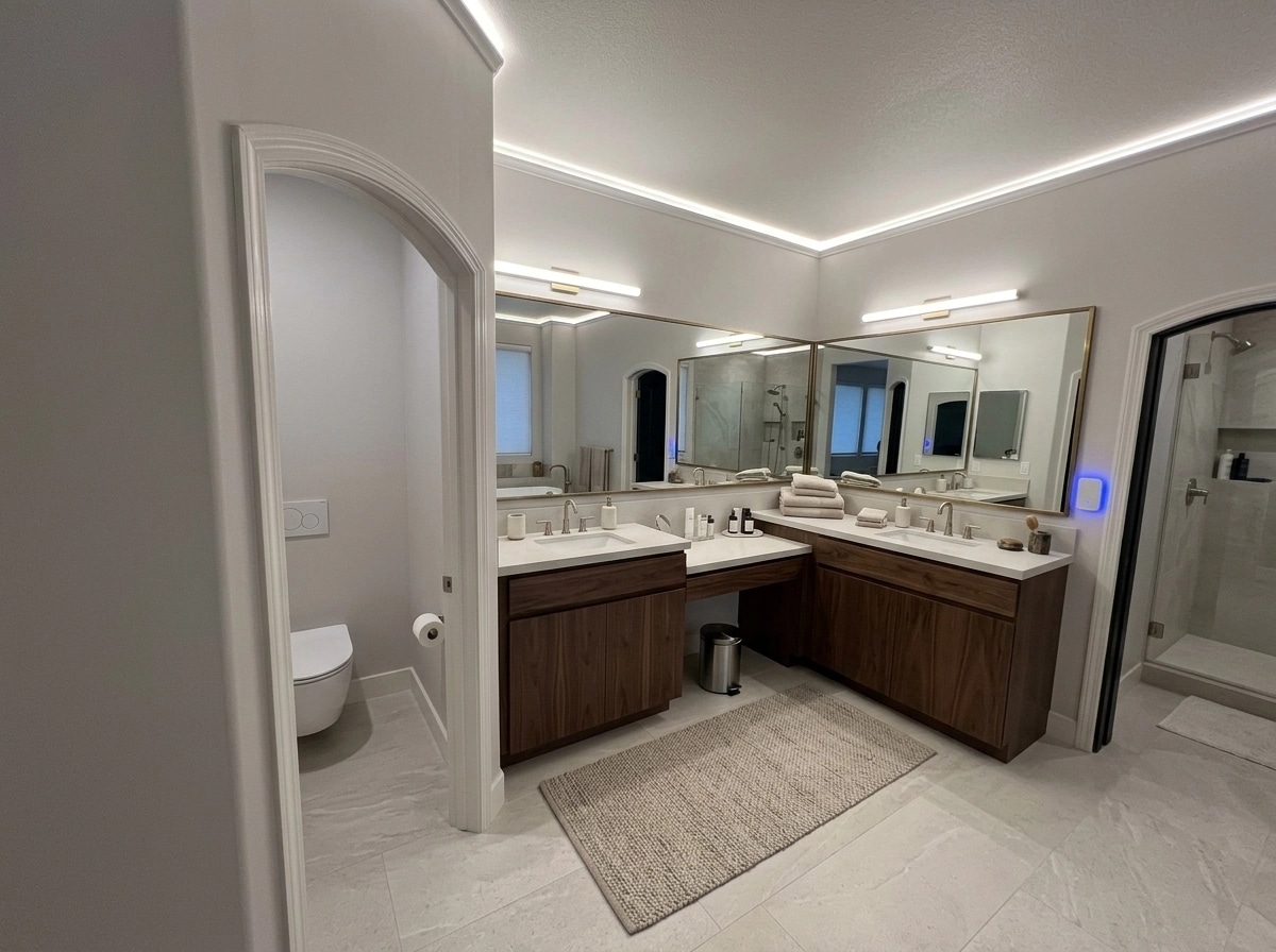 Contemporary Bathroom design — interior photo by GenRoom AI