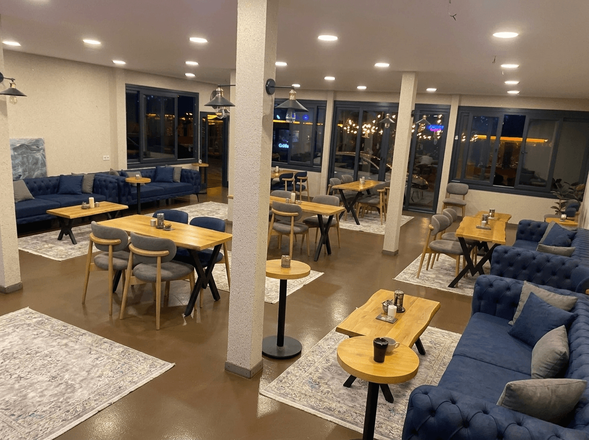 Σχεδιασμός εσωτερικού σε στυλ Mediterranean — cafe από το GenRoom AI