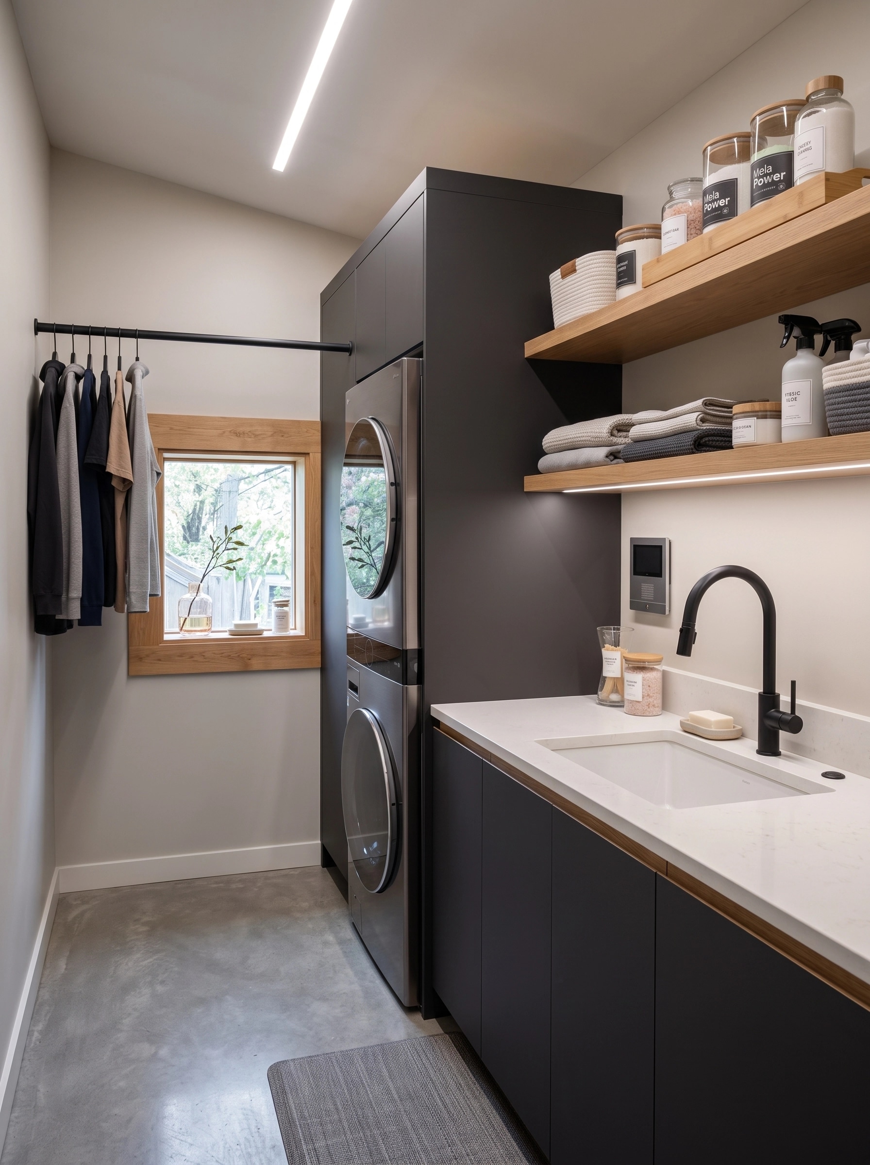 Interior design in Contemporary style — laundry by GenRoom AI
