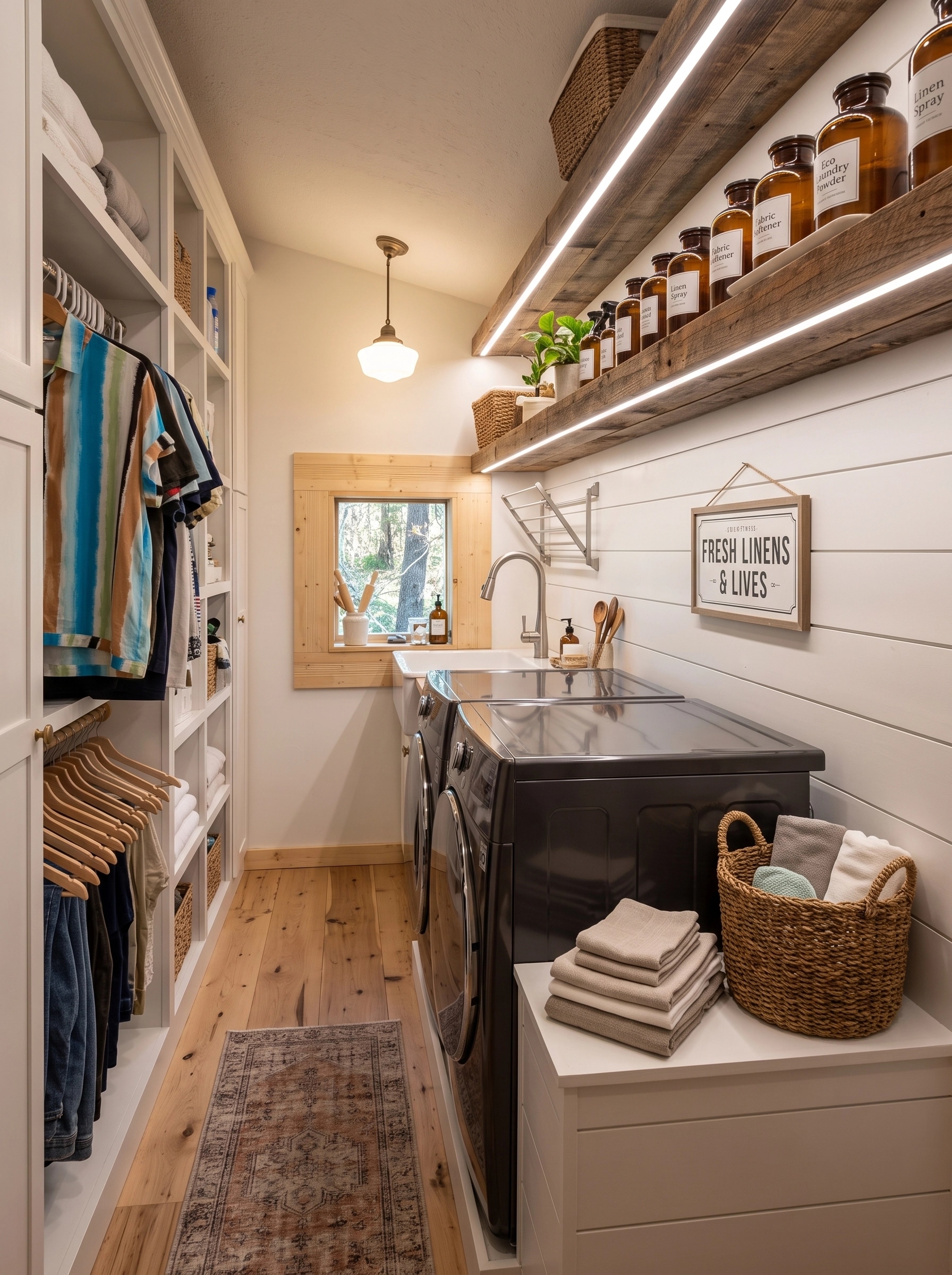 Interior design in Modern Farmhouse style — laundry by GenRoom AI