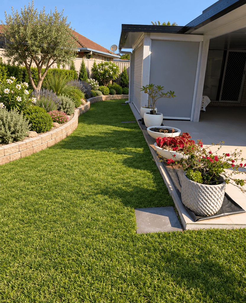 Landscape design in Mediterranean Yard style — Yard by GenRoom AI