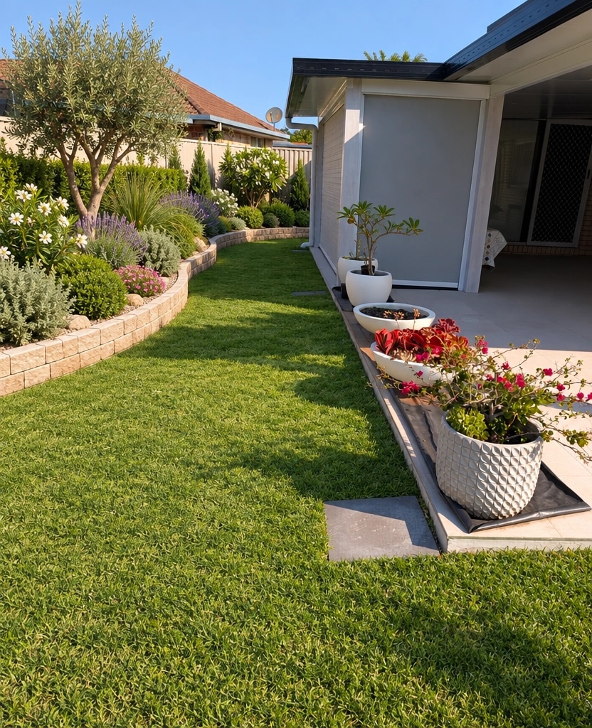 Landscape design in Mediterranean Yard style — Yard by GenRoom AI