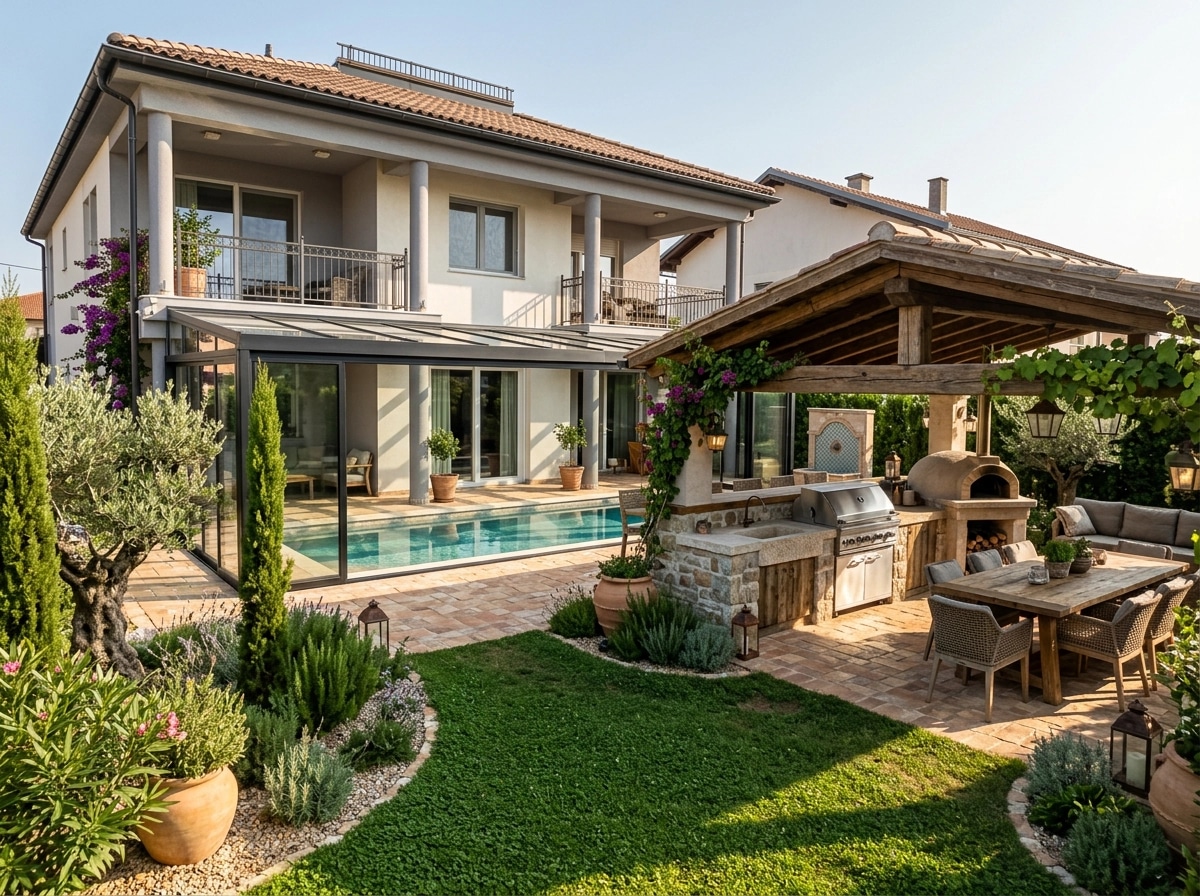 Landscape design in Mediterranean Yard style — Yard by GenRoom AI