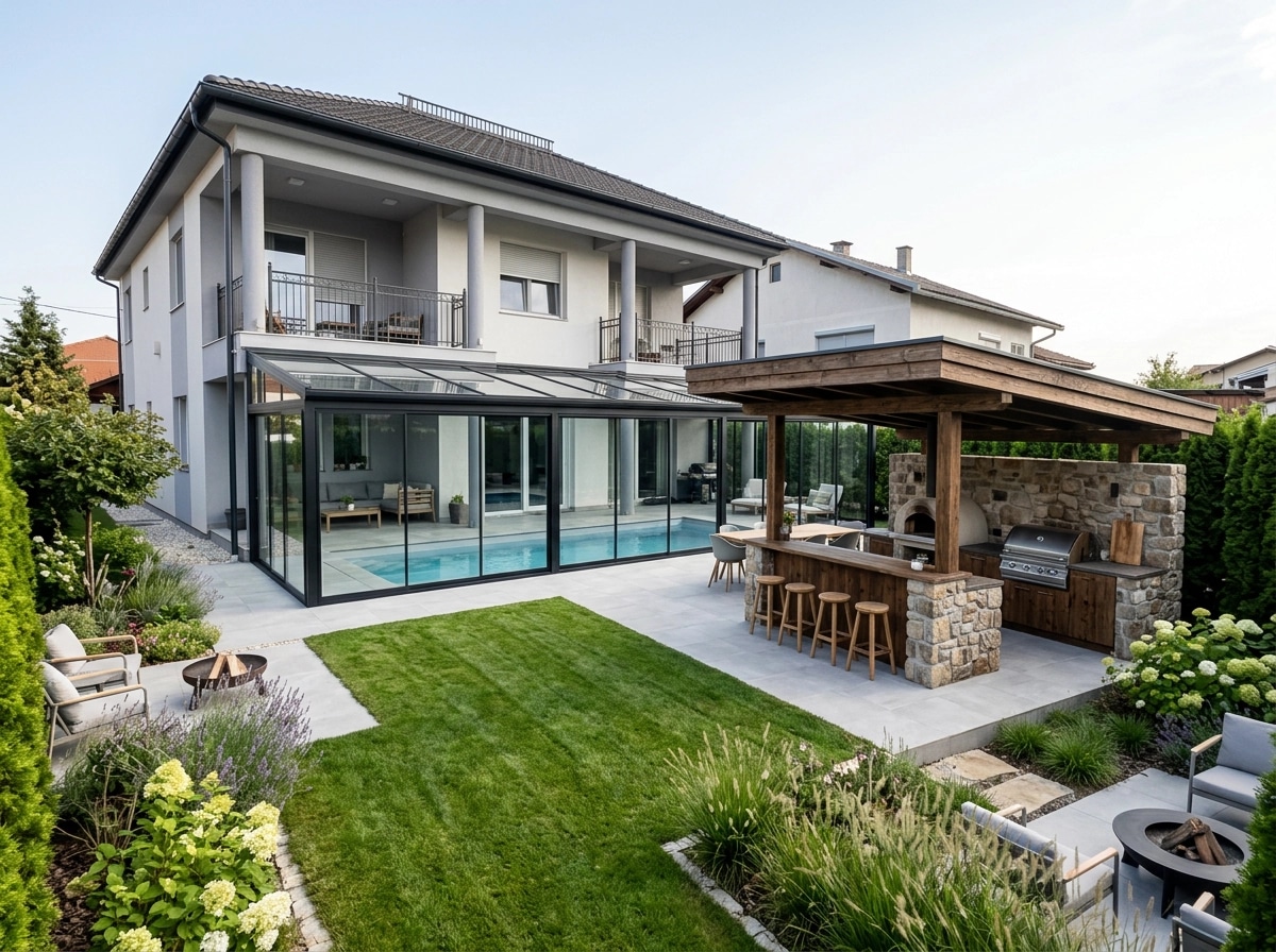 Landscape design in Scandinavian Garden style — Yard by GenRoom AI