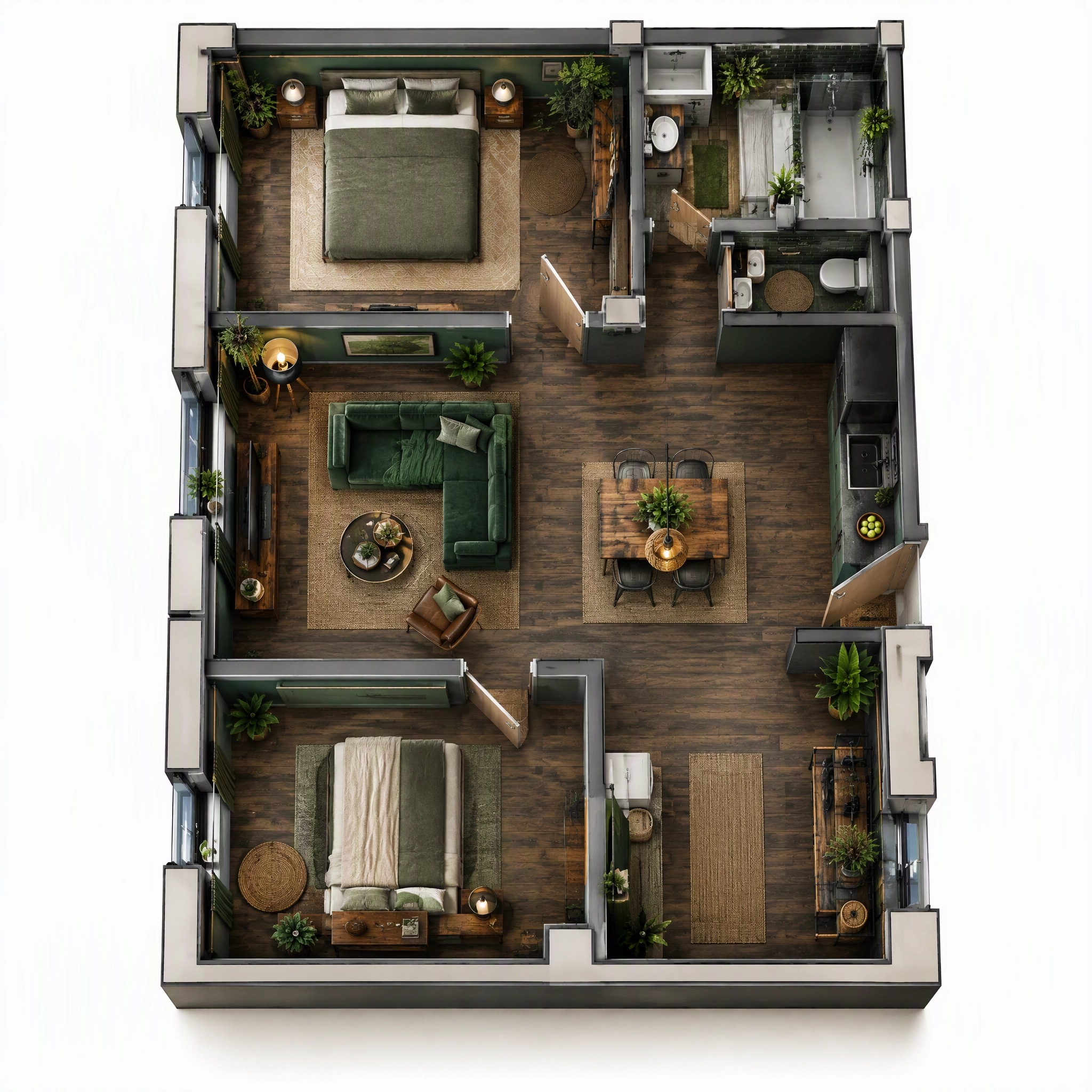 Interior design in Loft / Industrial style — Living Room by GenRoom AI