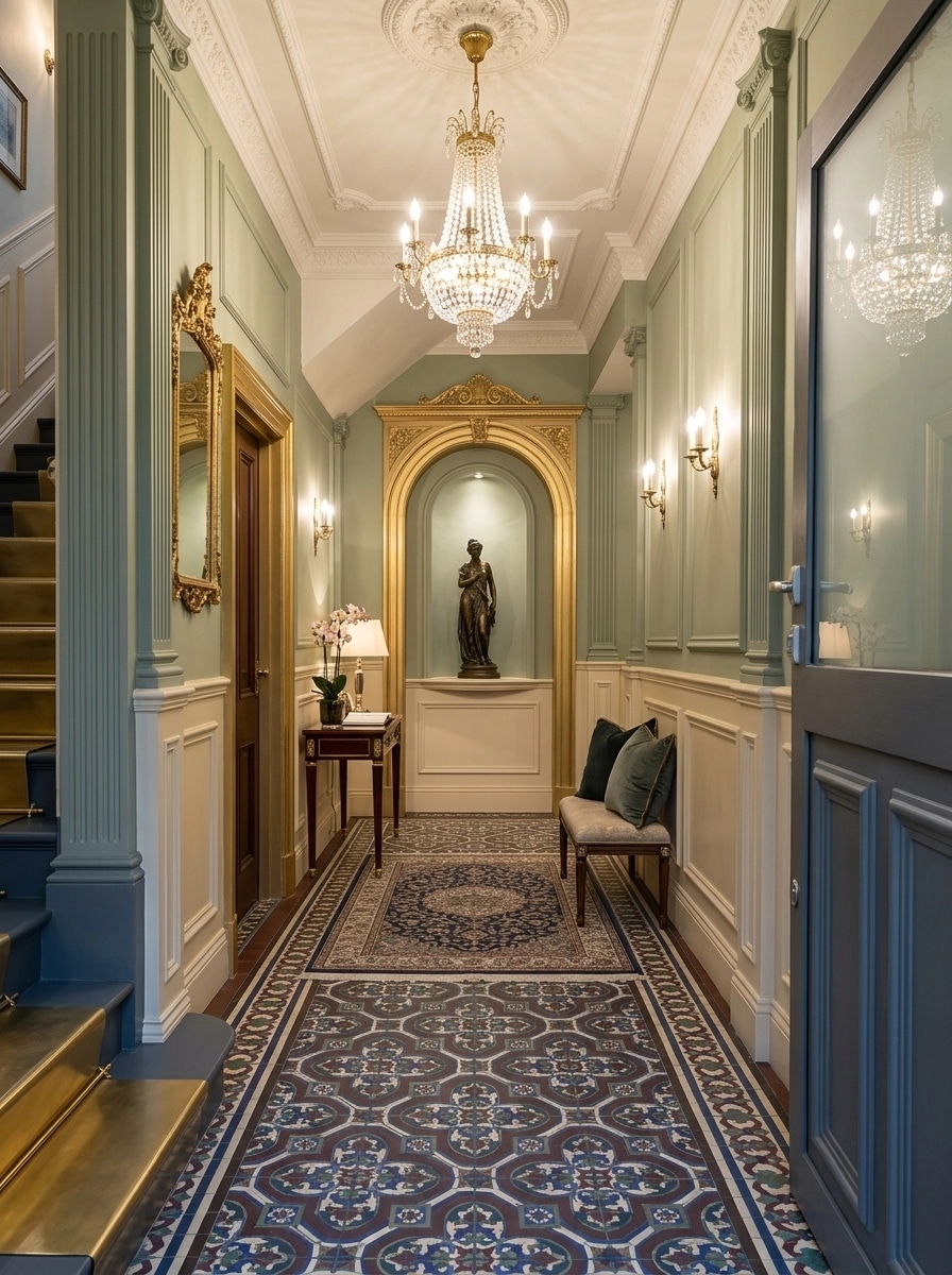 Interior design in Neoclassic style — lobby by GenRoom AI